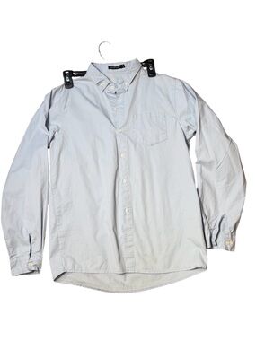 Girls 13/14 Light Blue Button Down Shirt Classic Casual